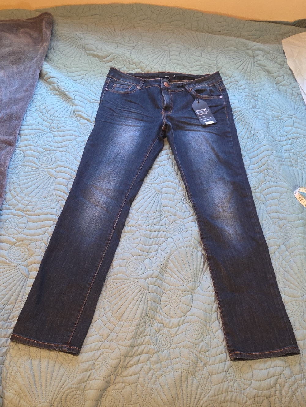 Mind Code Dark Wash Skinny Jeans - Blue